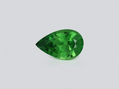 Pear cut vivid green tsavorite garnet 0.42 carats, Tanzania photo