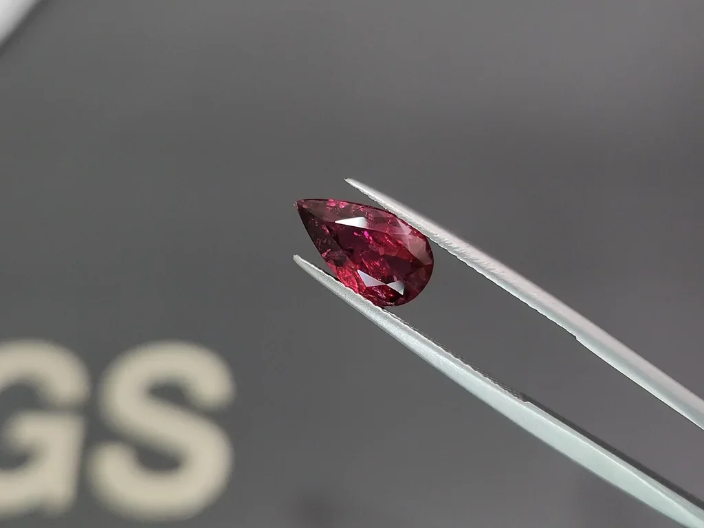 Rubellite tourmaline in pear cut 2.23 carats, Africa Image №3