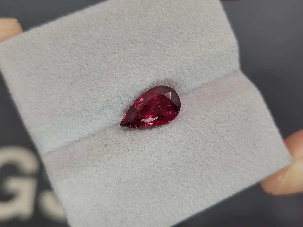 Rubellite tourmaline in pear cut 2.23 carats, Africa Image №4