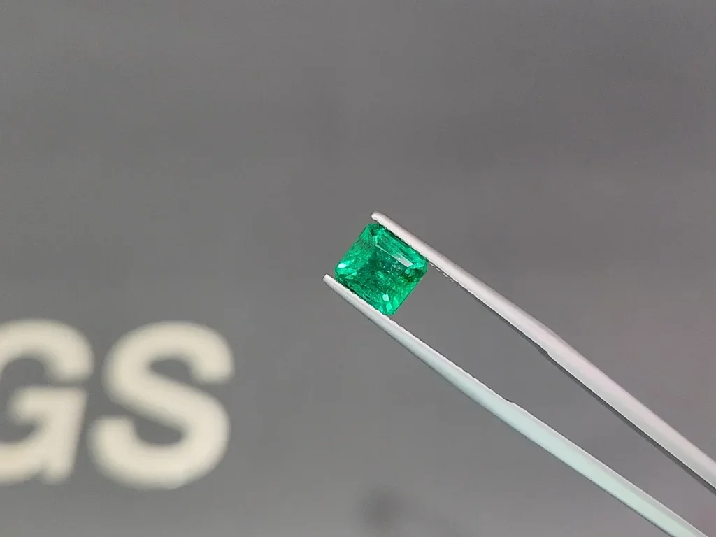 Vivid to Intense green emerald in octagon cut 1.50 carats, Panjshir Image №3
