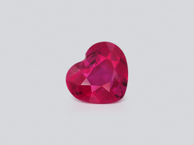 Unheated ruby heart cut 0.999ct, Mozambique photo