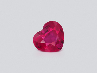 Unheated ruby heart cut 0.999ct, Mozambique photo