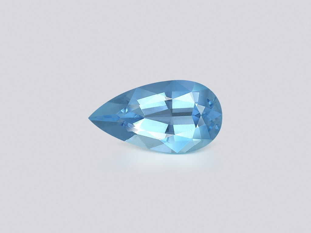 Santa Maria aquamarine pear cut 3.35 carats, Madagascar Image №1