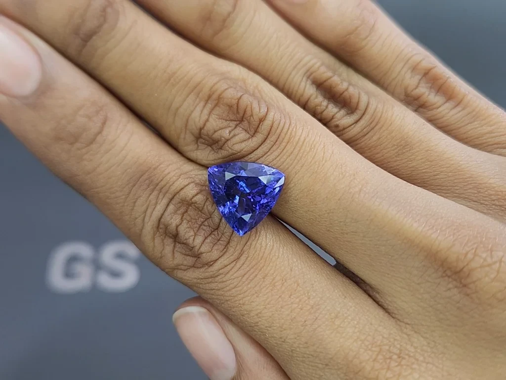 Tanzanite trillion cut 7.13carats, Tanzania Image №2