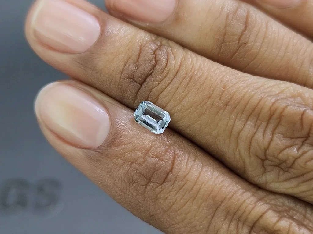 Aquamarine cushion cut 0.48 carats, Madagascar  Image №2