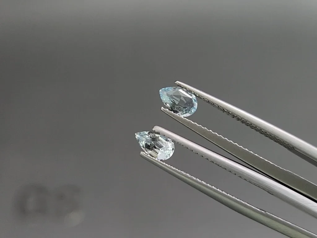 Set of aquamarines pear cut 1.84 carats, Madagascar Image №4