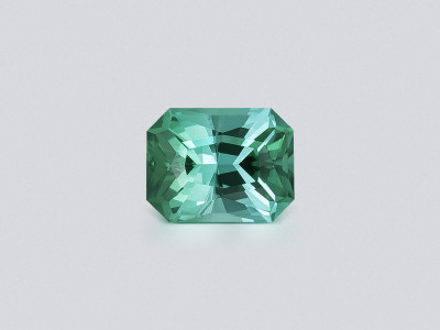 Blue green tourmaline radiant cut 2.40 carats, Africa photo
