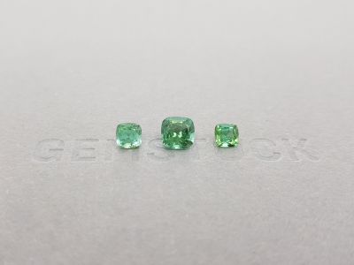 Cushion cut green tourmaline set 1.91 ct photo