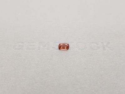 Orange-red cushion cut garnet 0.38 carats photo