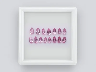 Set of spinel in pear cut 3.10 carats photo