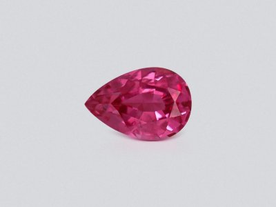 Vivid pink Mahenge spinel in pear cut 0.93 carats, Tanzania photo