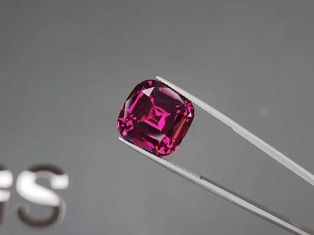 Garnet rhodolite cushion cut 21.56 carats, Tanzania Image №3