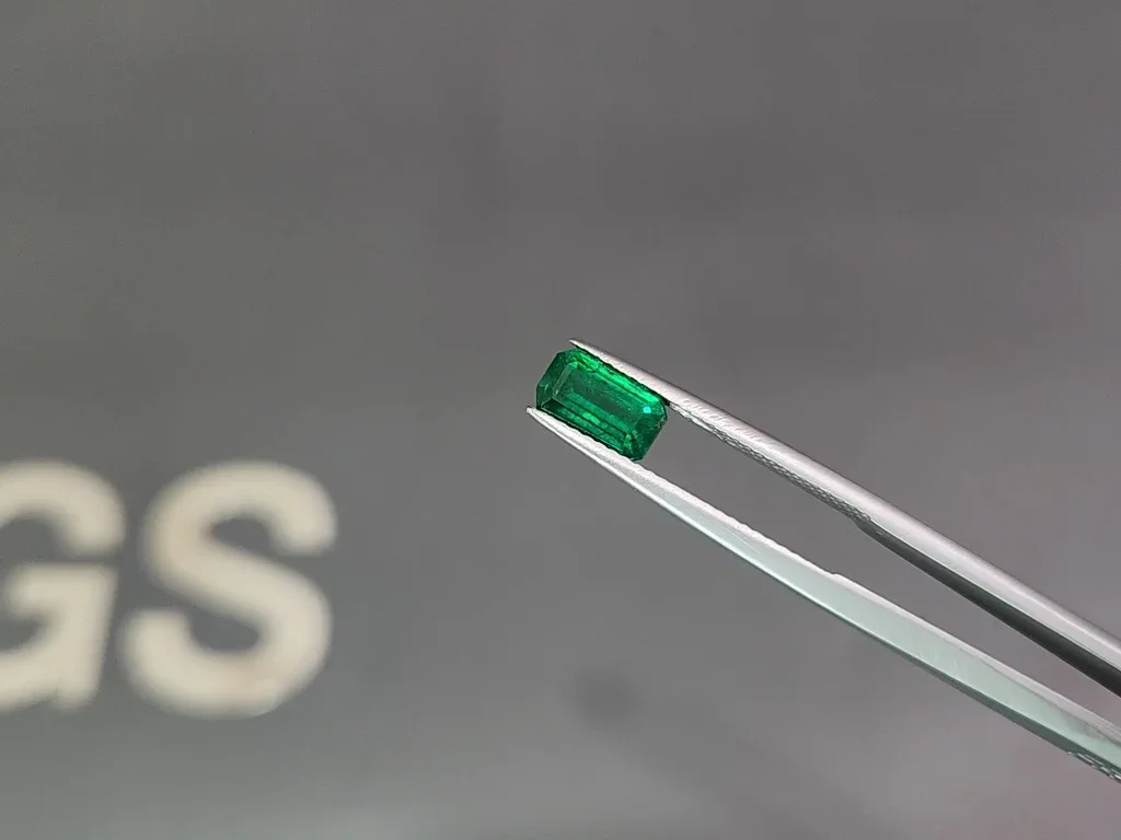 Vivid green Panjshir emerald in octagon cut 1.12 carats Image №3