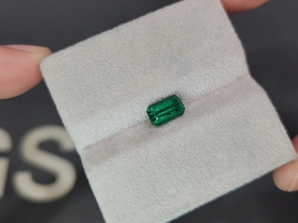 Vivid green Panjshir emerald in octagon cut 1.12 carats Image №4