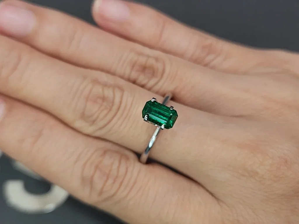 Vivid green Panjshir emerald in octagon cut 1.12 carats Image №5