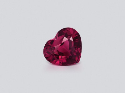 Garnet rhodolite heart shape 4.02 carats, Tanzania photo