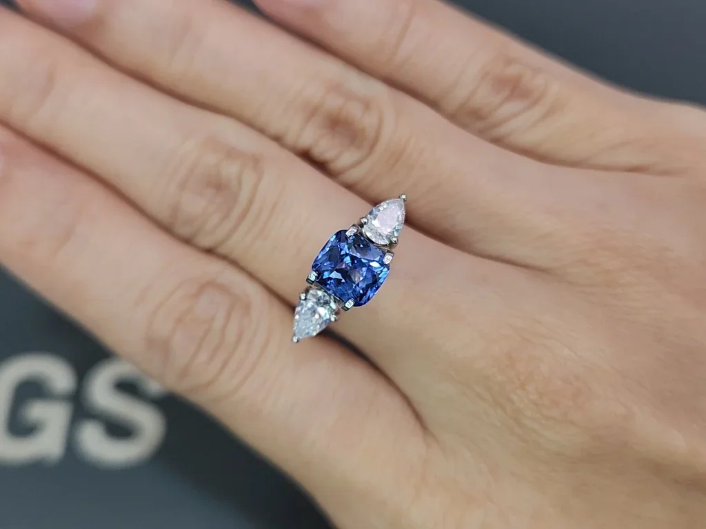 Blue sapphire cushion cut 2.03 carats, Sri Lanka Image №5
