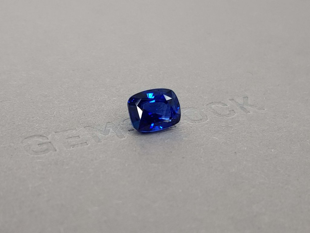 Cushion cut Royal Blue sapphire 5.08 ct, Sri Lanka, GFCO Image №2