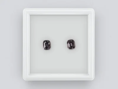 Pair of cushion cut spinels 1.23 carats photo