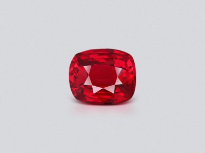 Unique Vietnamese vivid vibrant red spinel in cushion cut 6.70 carats photo