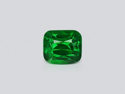 Vivid green tsavorite garnet in cushion cut 1.58 carats, Tanzania photo