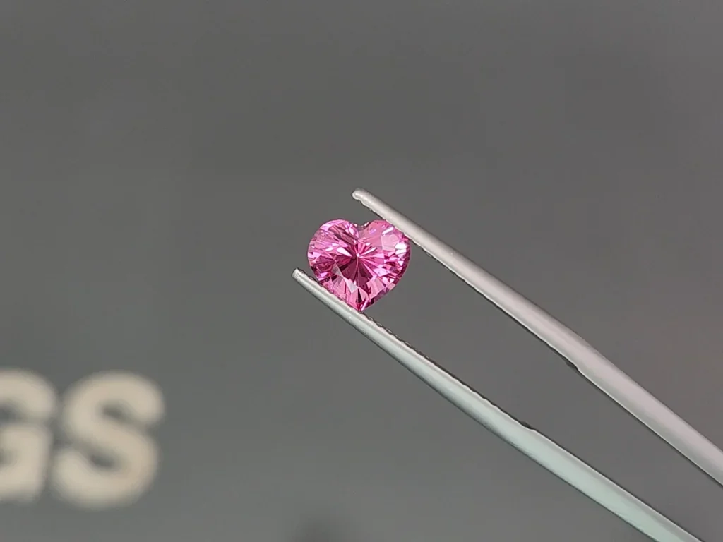 Pink spinel heart shape 1.55 carats, Tanzania Image №3