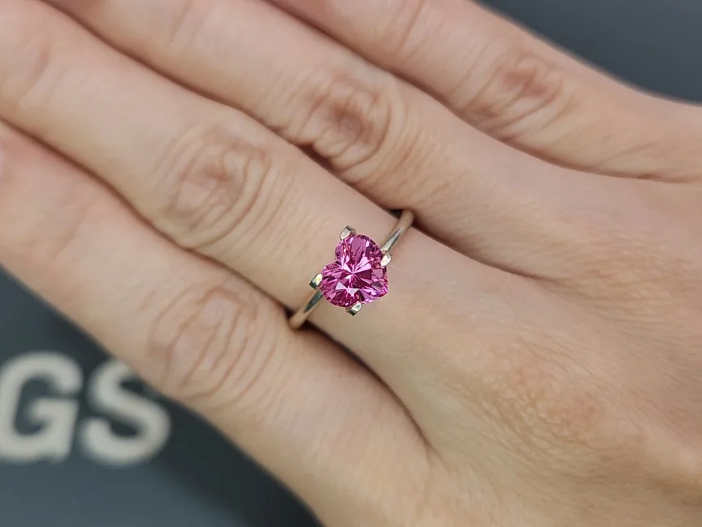 Pink spinel heart shape 1.55 carats, Tanzania Image №5