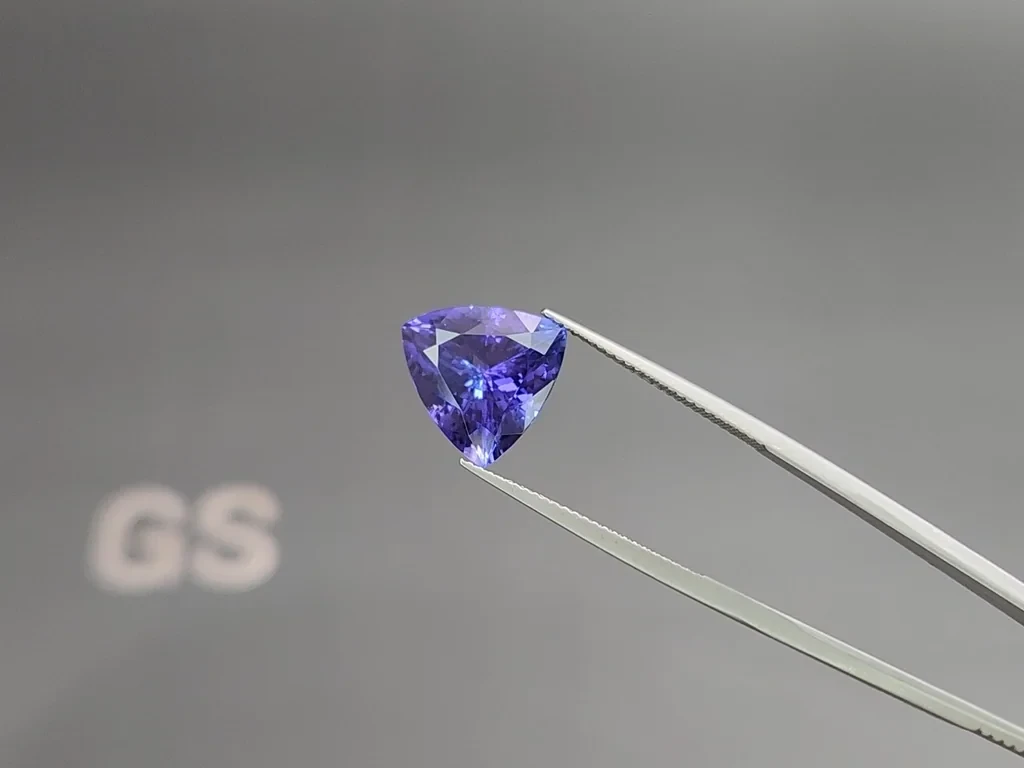 Tanzanite trillion cut 7.08 carats, Tanzania Image №3