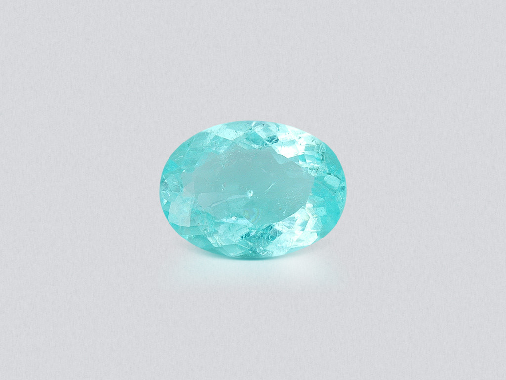 Neon tourmaline Paraiba greenish blue oval cut 2.06 carats, Mozambique Image №1