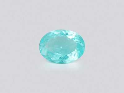 Neon tourmaline Paraiba greenish blue oval cut 2.06 carats, Mozambique photo