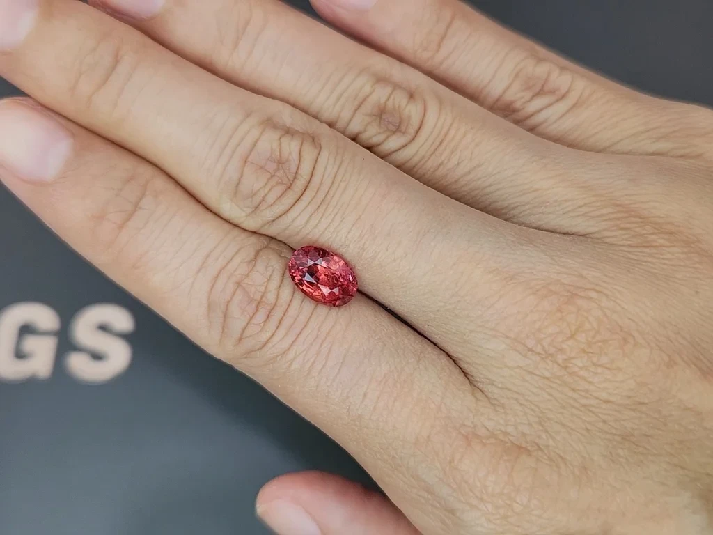 Unheated Padparadscha sapphire oval cut 2.54 carats, Sri Lanka  Image №2