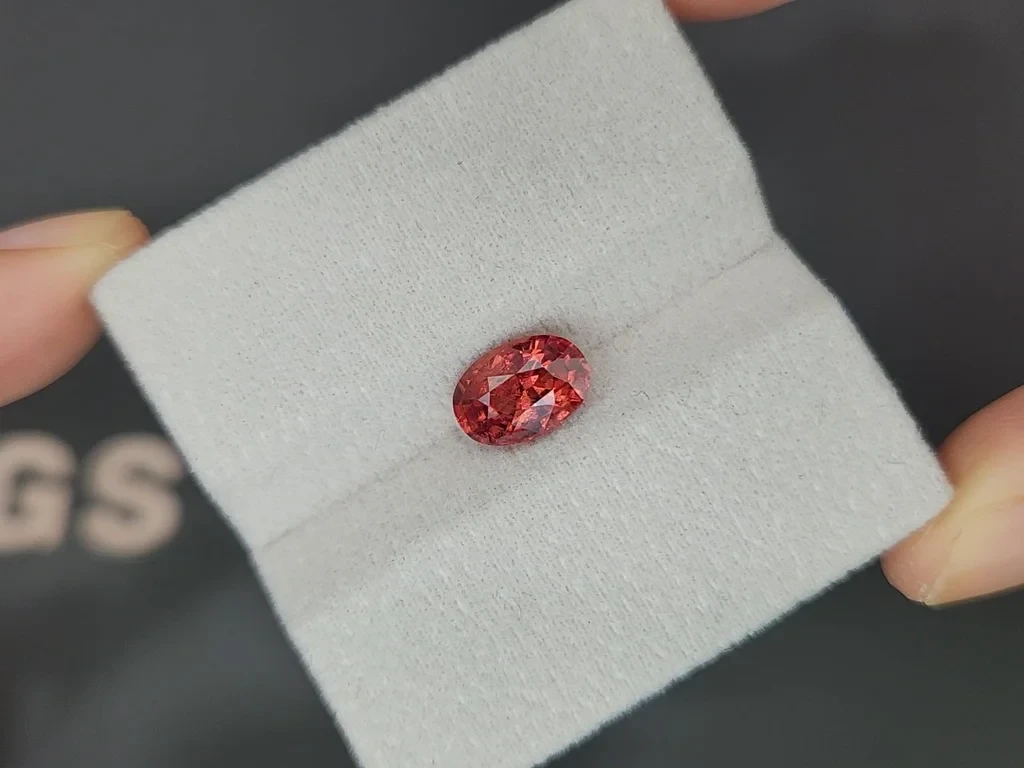 Unheated Padparadscha sapphire oval cut 2.54 carats, Sri Lanka  Image №4