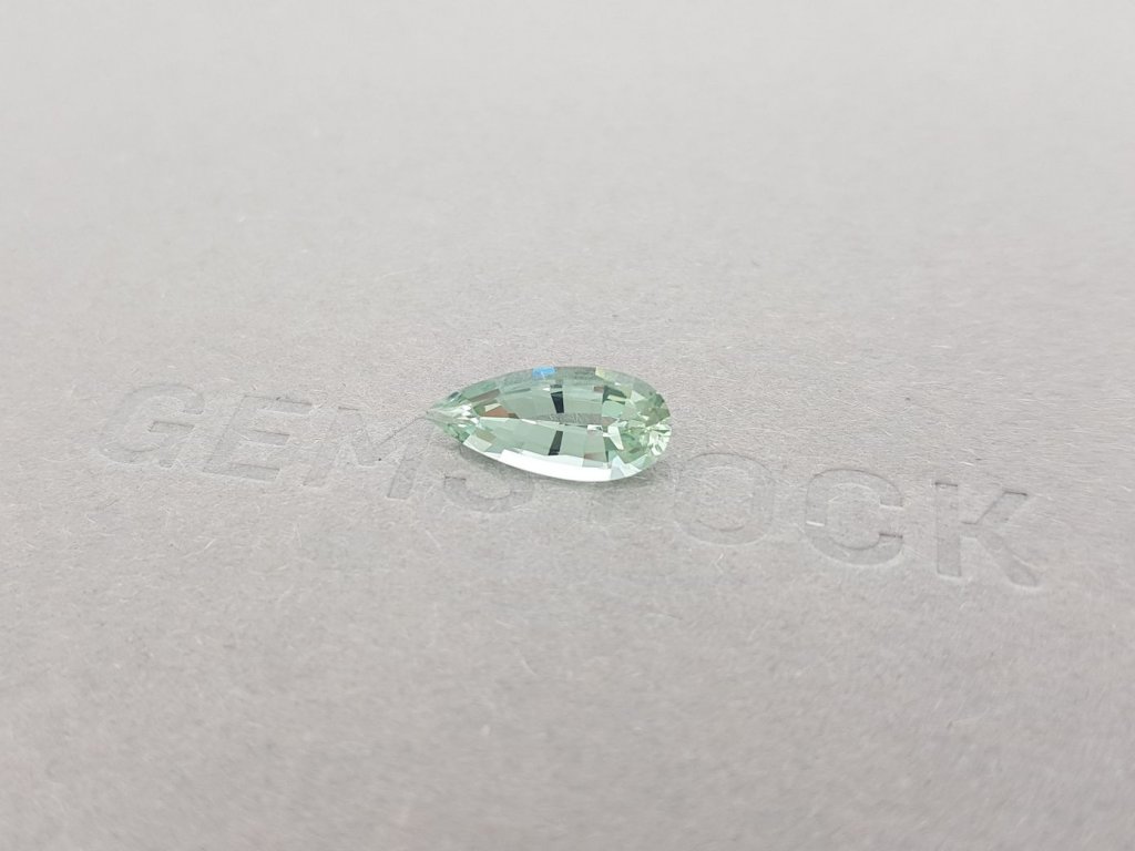 Light green tourmaline Afghanistan to cut pear 1.73 carats Image №2