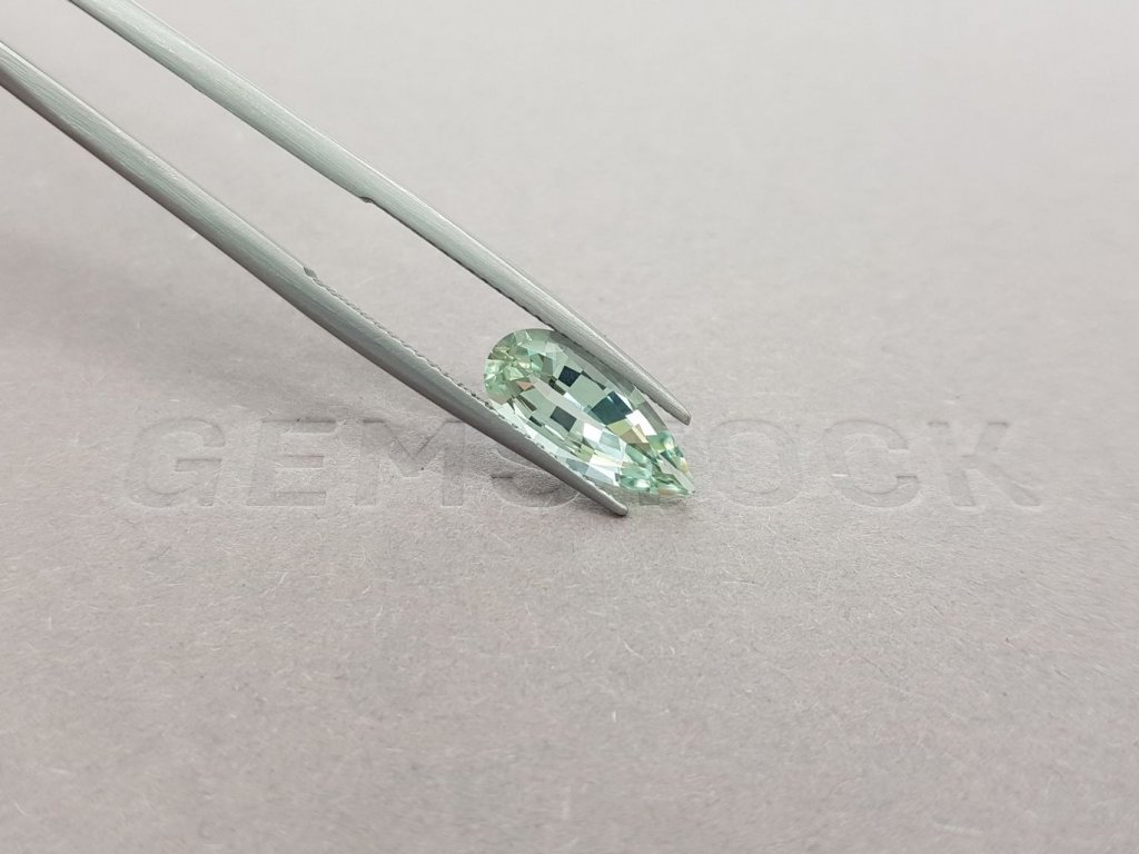 Light green tourmaline Afghanistan to cut pear 1.73 carats Image №4