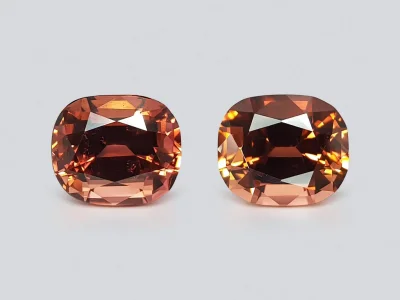 Paired reddish-orange tourmalines from Afghanistan 8.61 carats photo