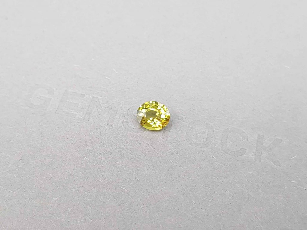Unheated oval cut yellow sapphire 0.90 ct, Madagascar Image №3