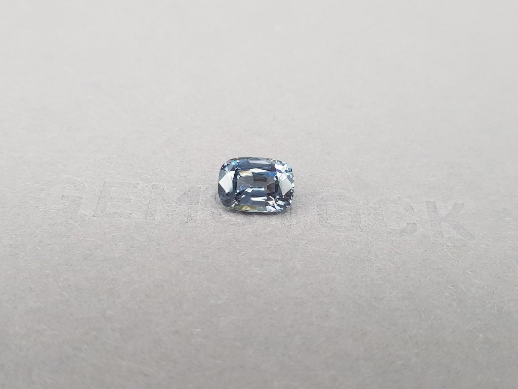 Cushion cut bluish gray spinel 2.35 ct, Burma Image №4