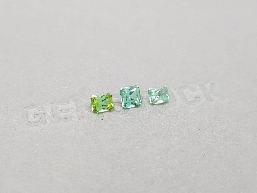 Radiant cut tourmaline set 1.65 ct Image №4