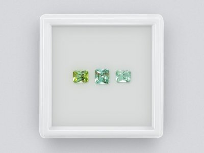 Radiant cut tourmaline set 1.65 ct photo