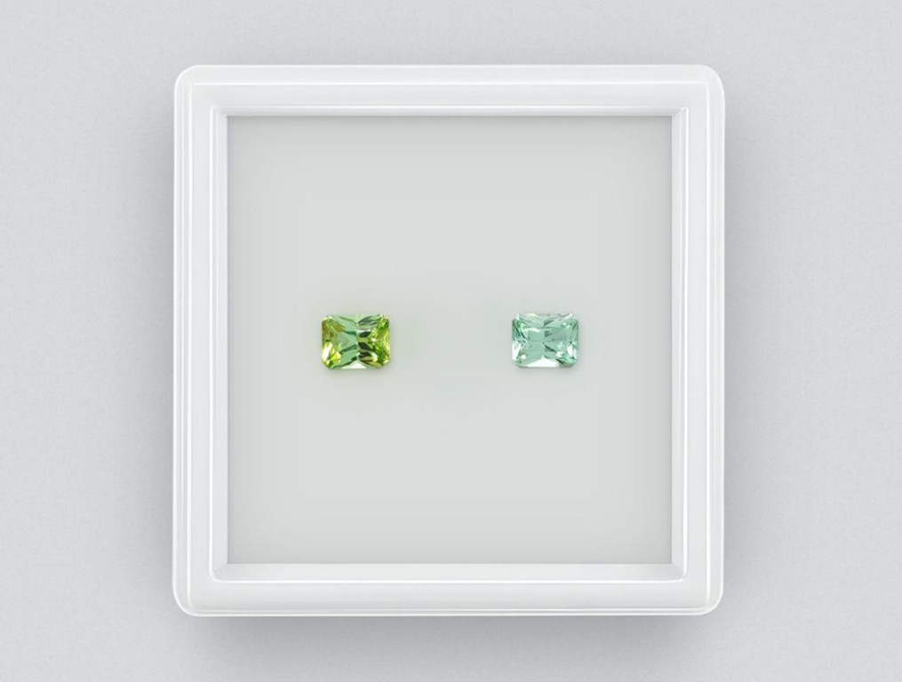  A set of radiant-cut tourmalines, 1.01 carats Image №1