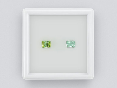  A set of radiant-cut tourmalines, 1.01 carats photo