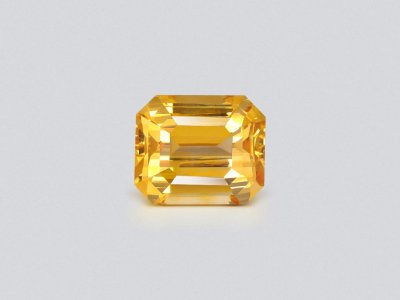 Vivid Yellow sapphire in octagon cut 5.07 carats, Sri Lanka photo