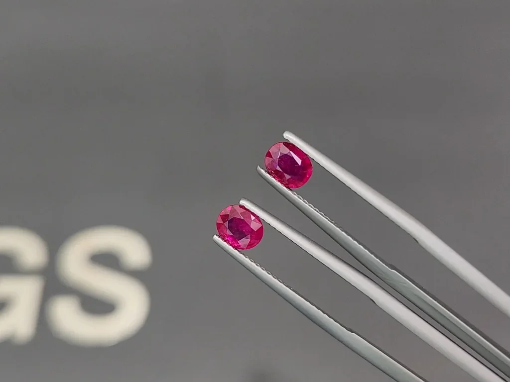 Pair of rubies oval cut 1.46 carats, Burma Image №3