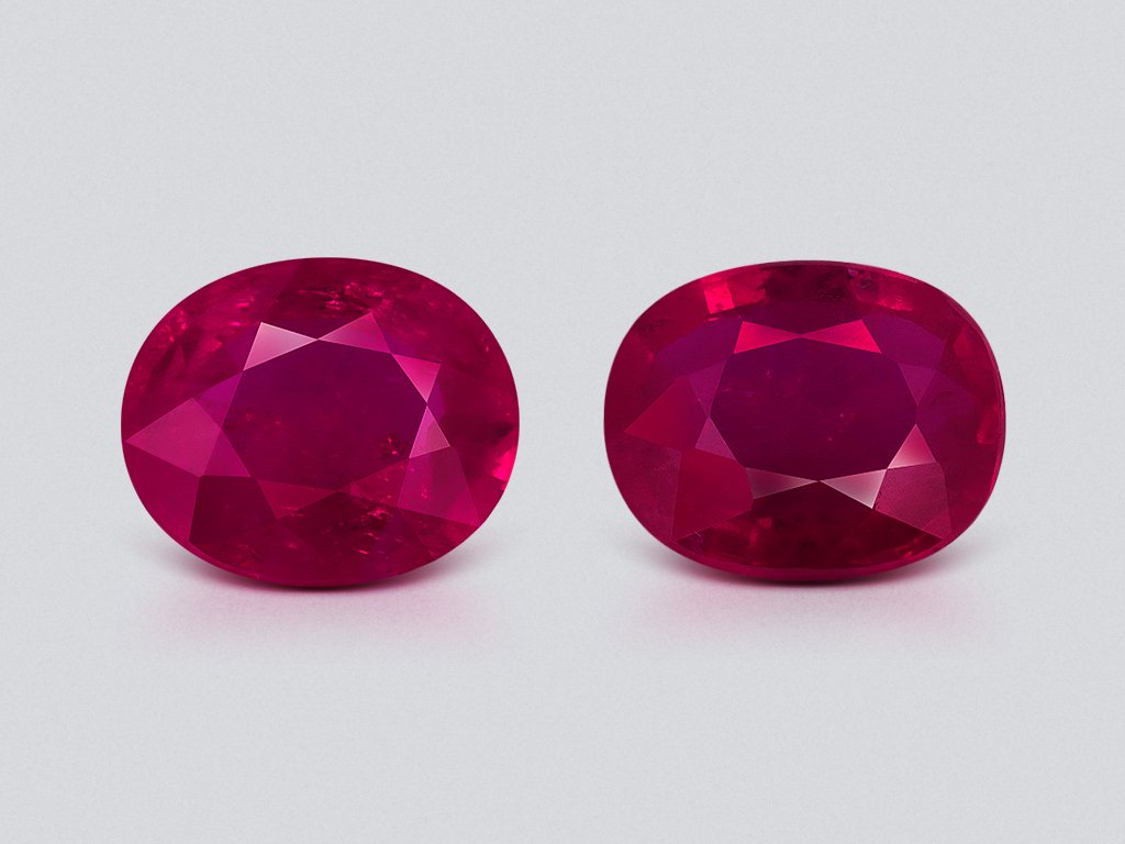 Pair of rubies oval cut 1.46 carats, Burma Image №1