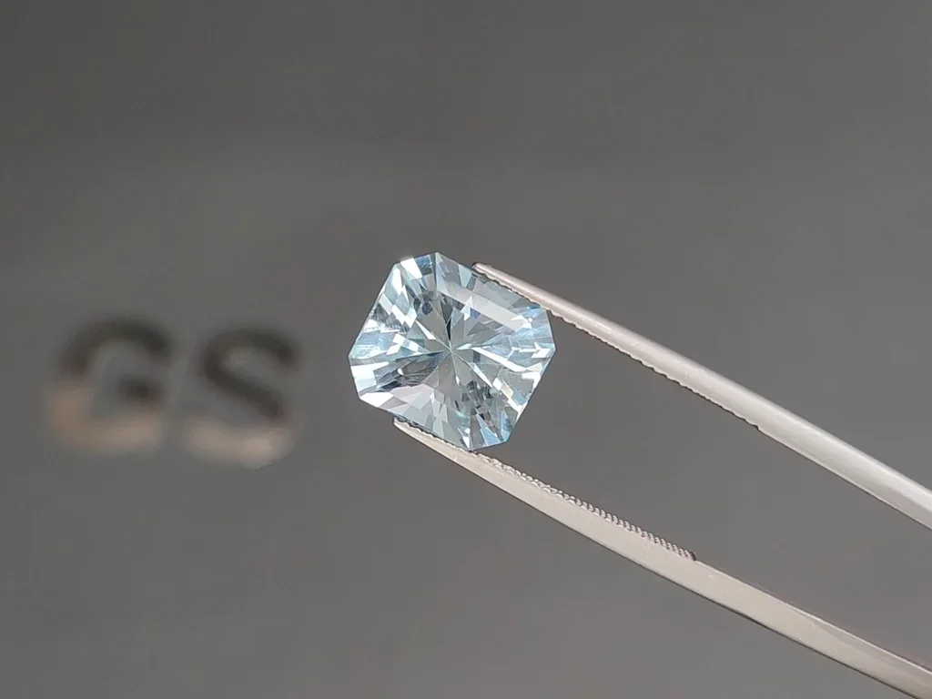 Blue apatite radiant cut 6.95 carats, Brazil Image №3