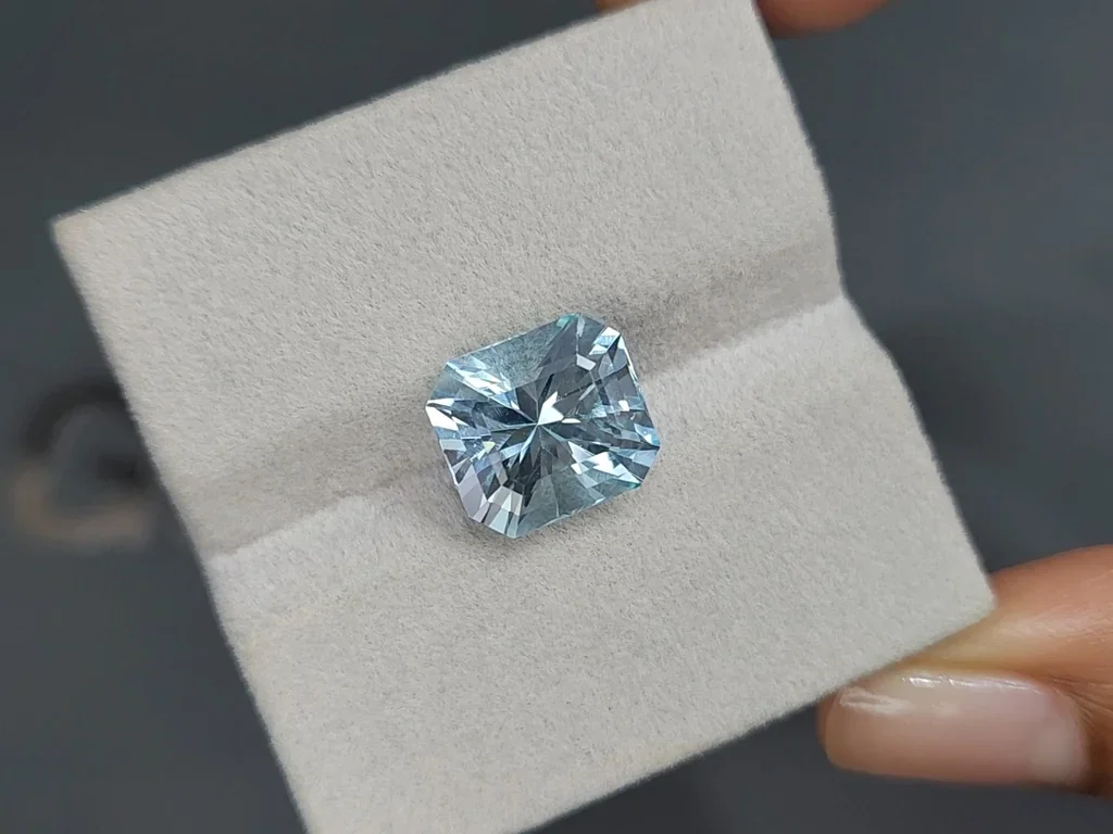 Blue apatite radiant cut 6.95 carats, Brazil Image №4