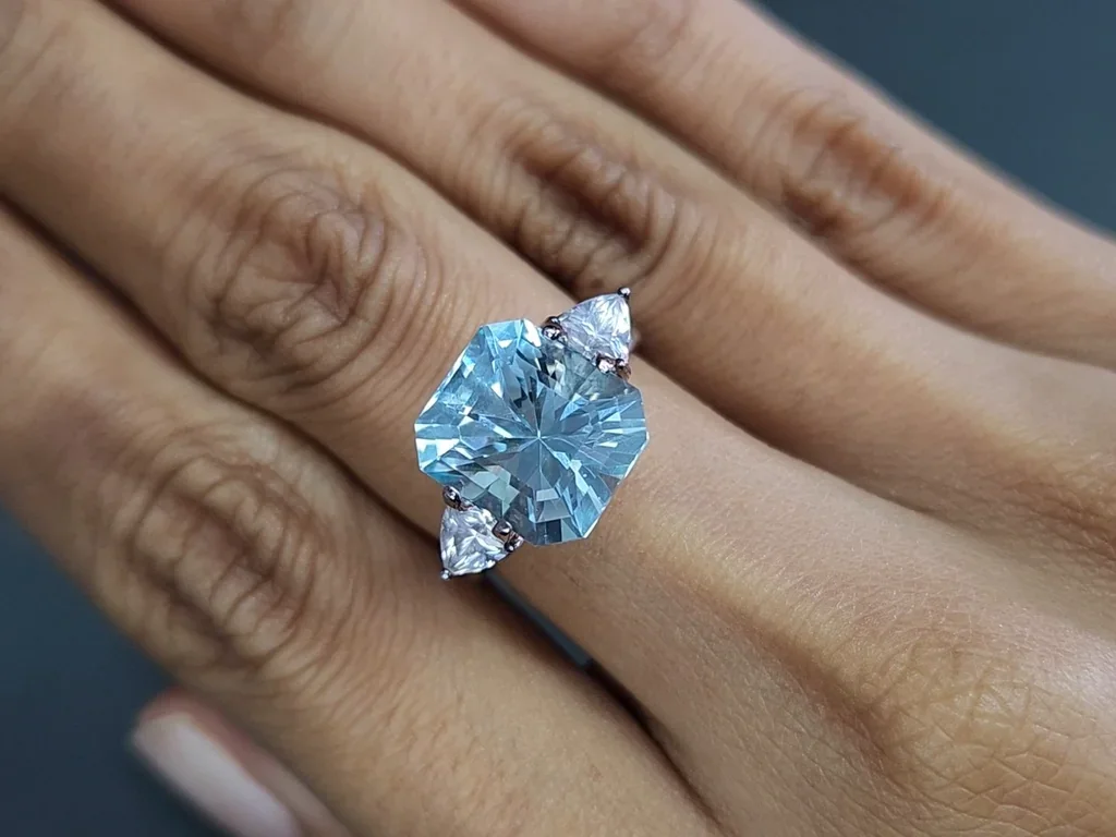 Blue apatite radiant cut 6.95 carats, Brazil Image №5