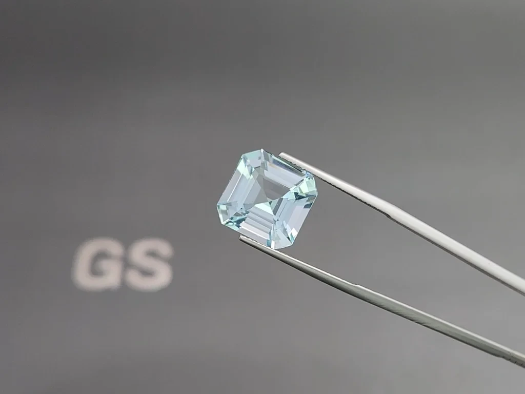Aquamarine asscher cut 10.64 carats, Madagascar  Image №3