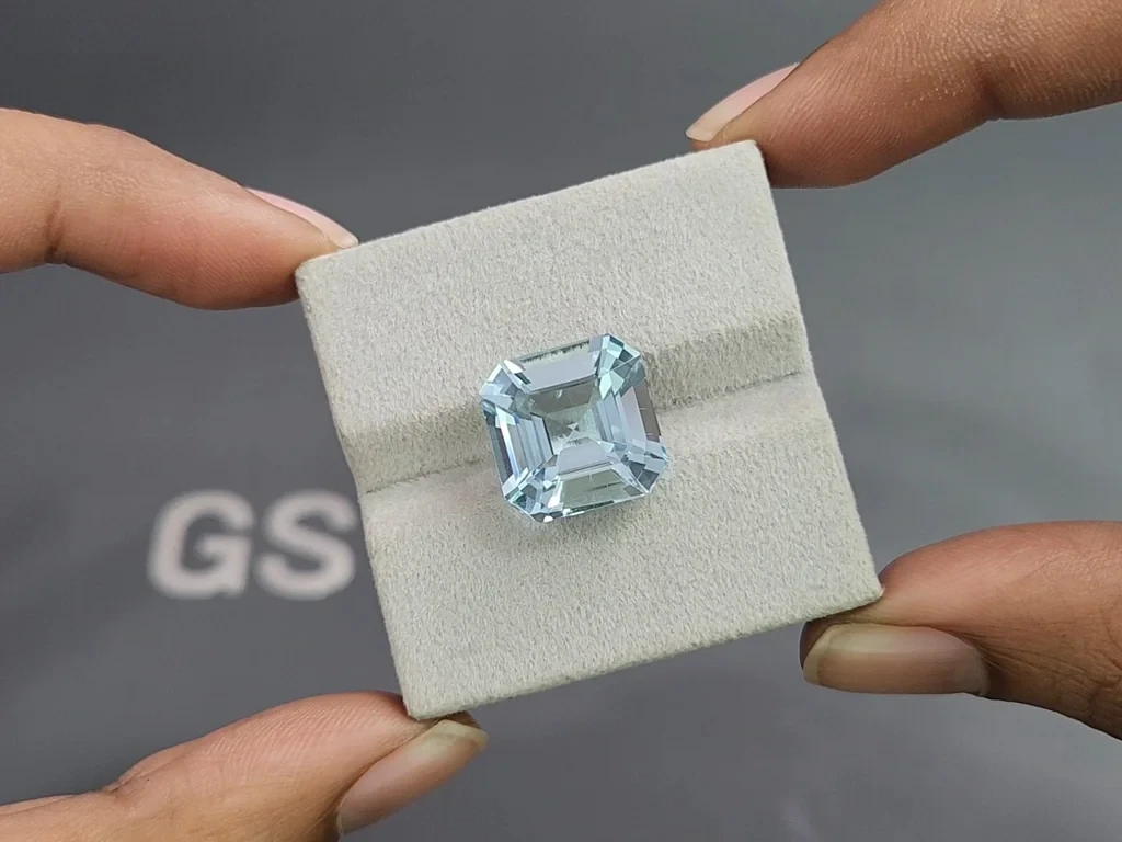 Aquamarine asscher cut 10.64 carats, Madagascar  Image №4