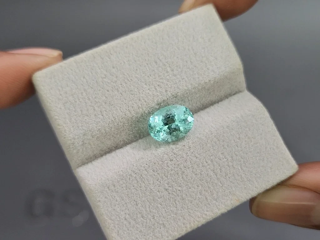 Paraiba Neon Green oval cut 2.28 carats, Mozambique Image №4